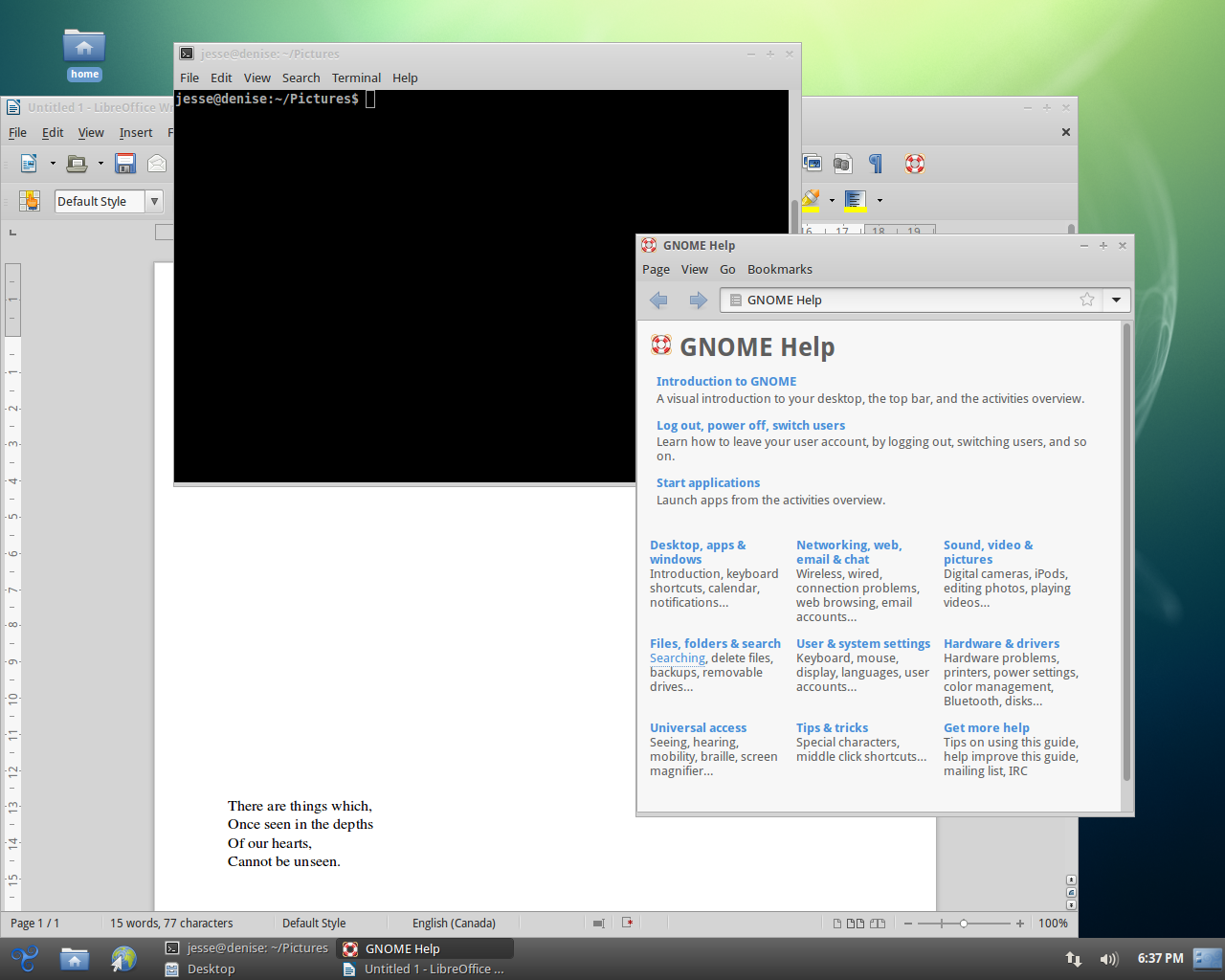 Trisquel desktop screenshot: 7.0 apps