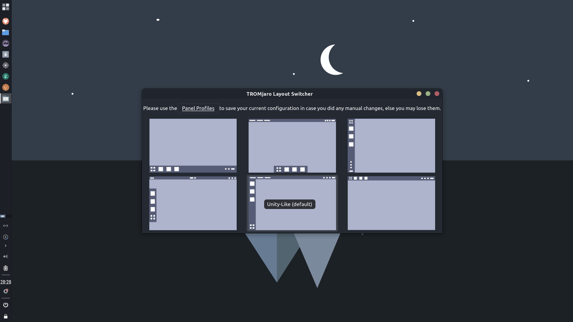 TROMjaro desktop screenshot: 2026.05.08 layout