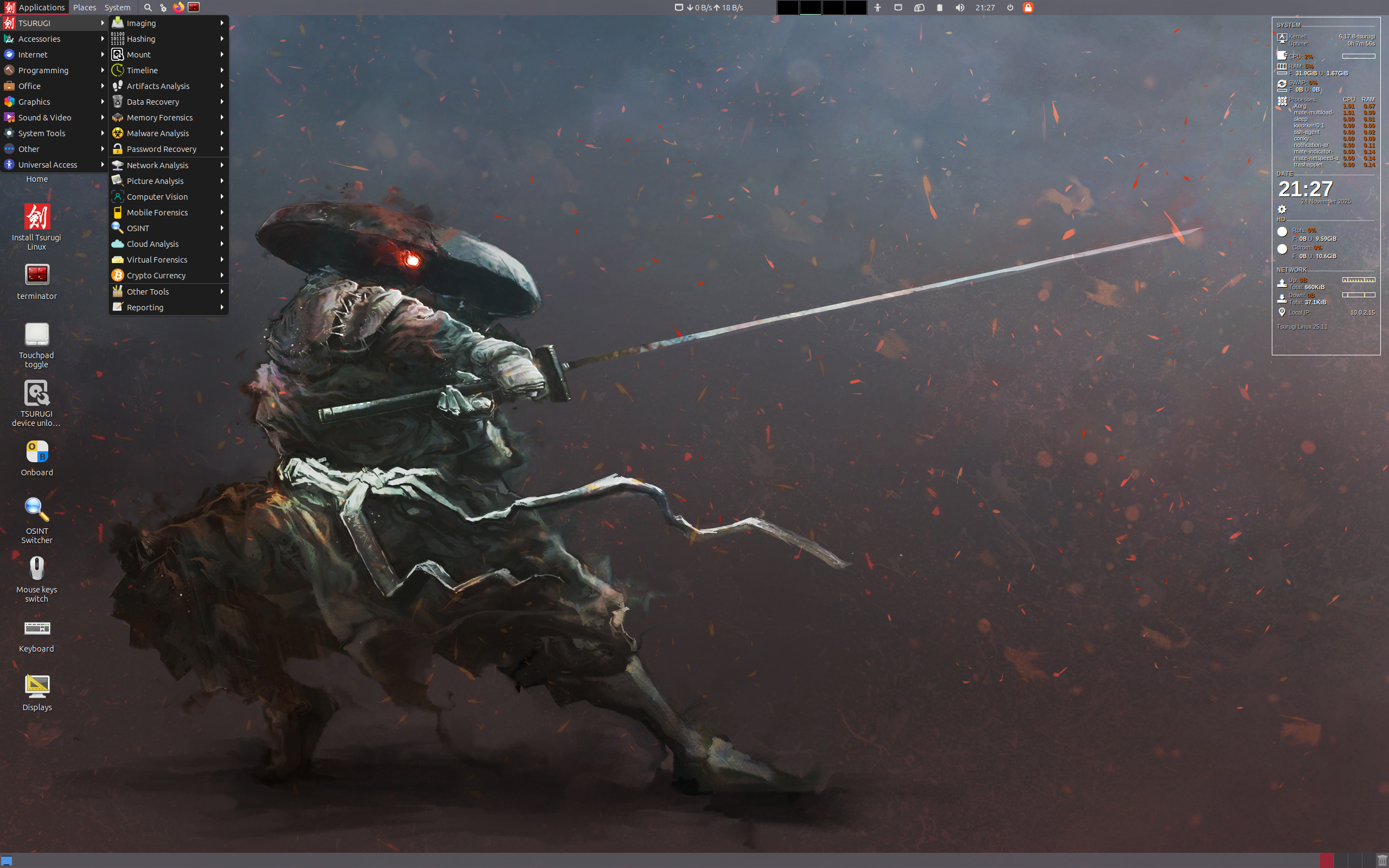 Tsurugi desktop screenshot: 25.11