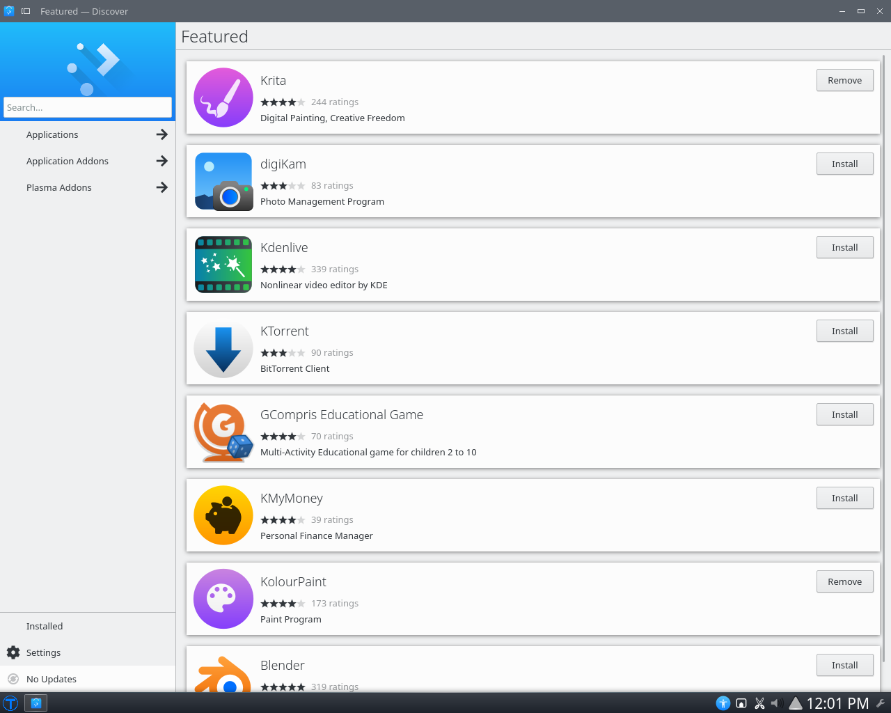 TTOS desktop screenshot: 1.1.2 discover