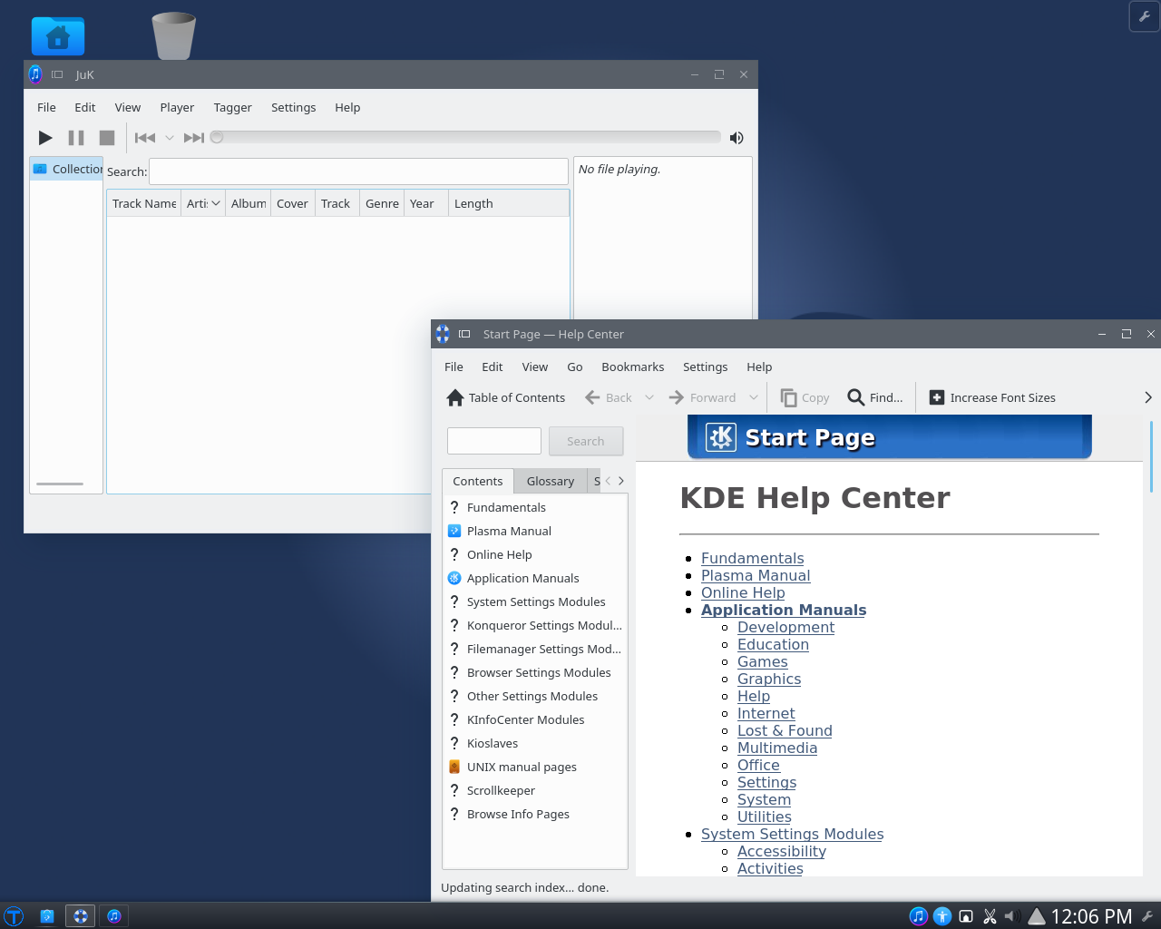 TTOS desktop screenshot: 1.1.2 help