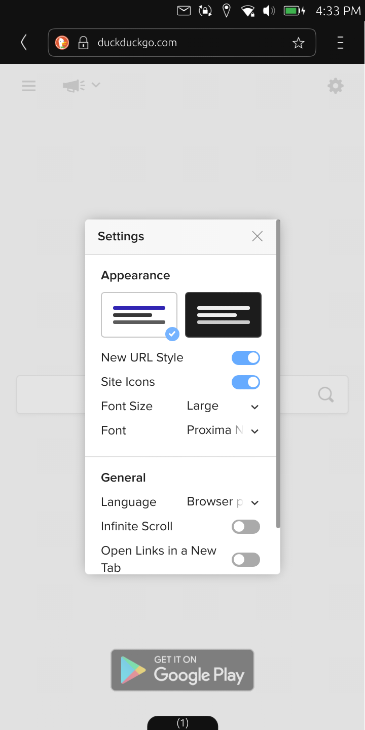 UBports desktop screenshot: 16.04 pinephone web