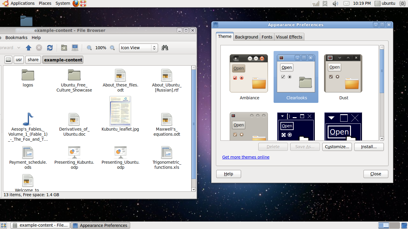 Ubuntu desktop screenshot: 10.04 different