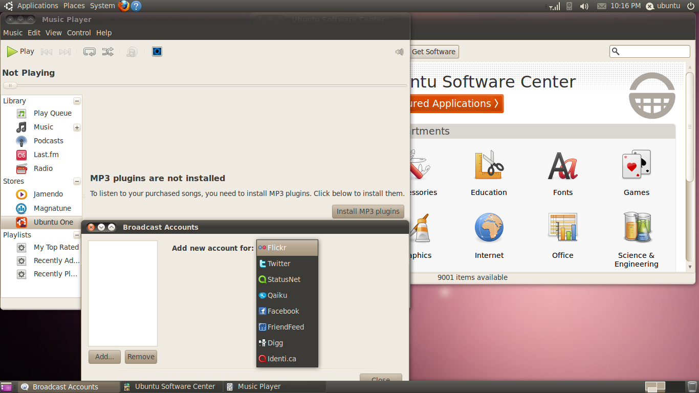 Ubuntu desktop screenshot: 10.04 packages