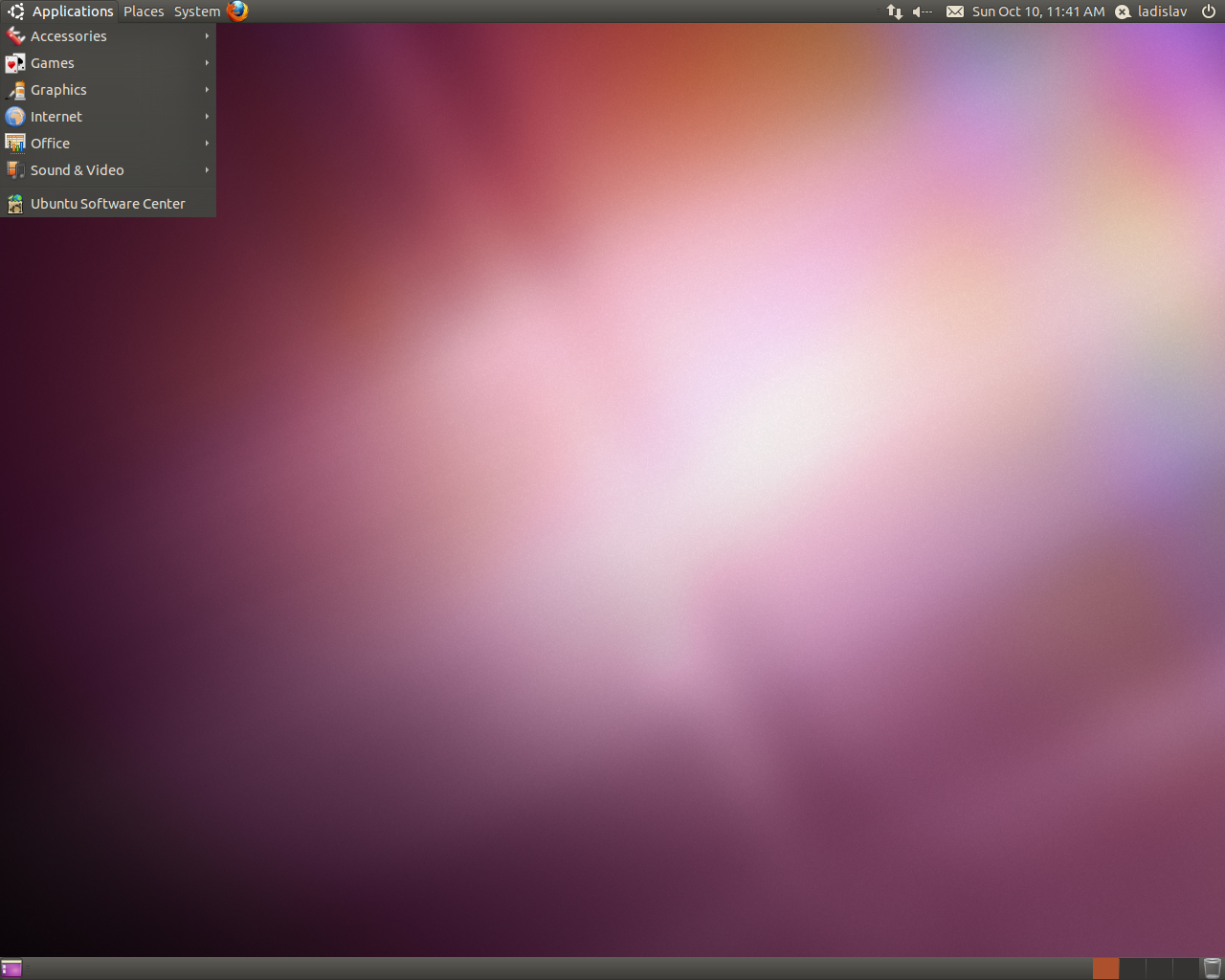 Ubuntu desktop screenshot: 10.10