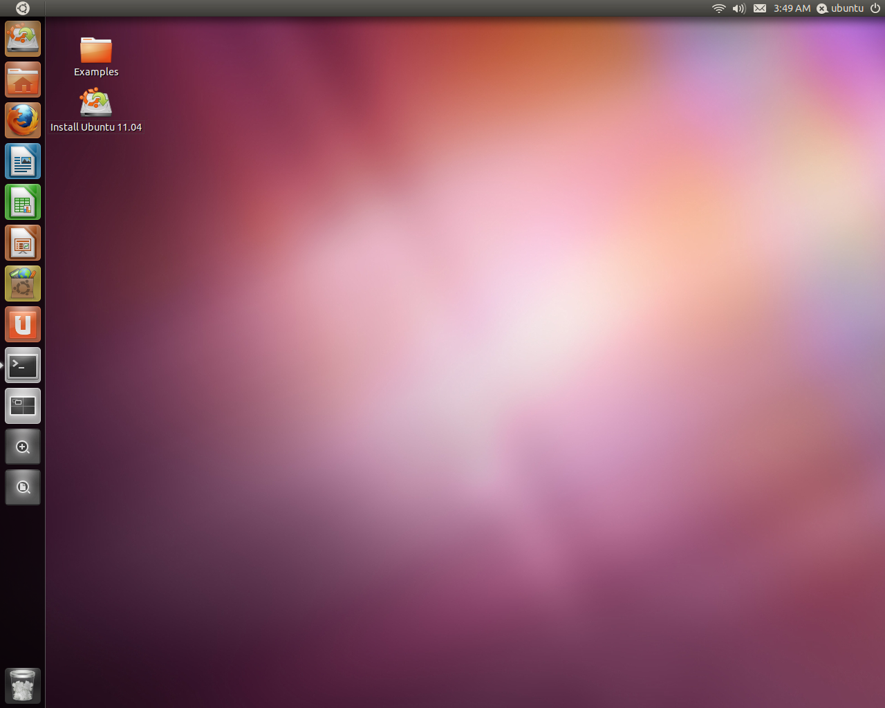 Ubuntu desktop screenshot: 11.04