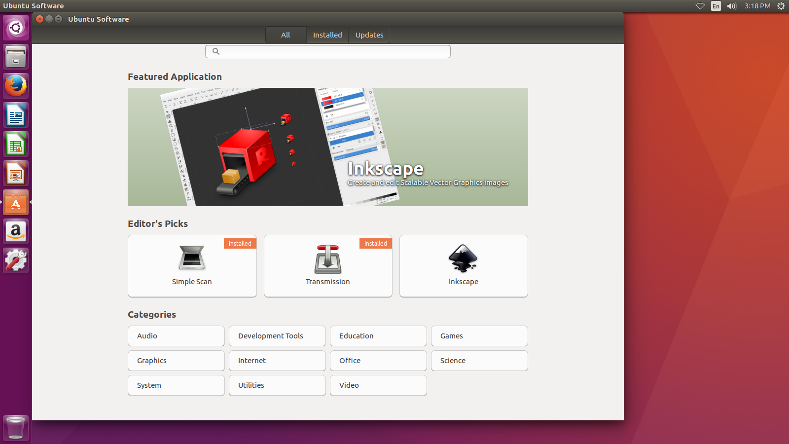 Ubuntu desktop screenshot: 16.04 software