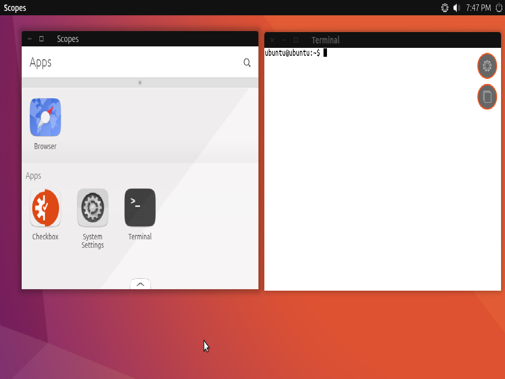 Ubuntu desktop screenshot: 16.10 scopes