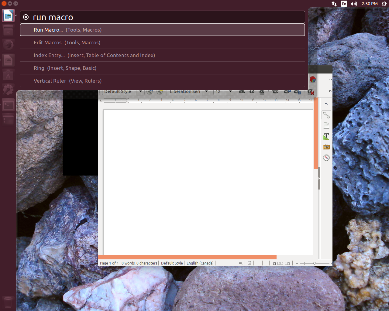Ubuntu desktop screenshot: 17.04 hud