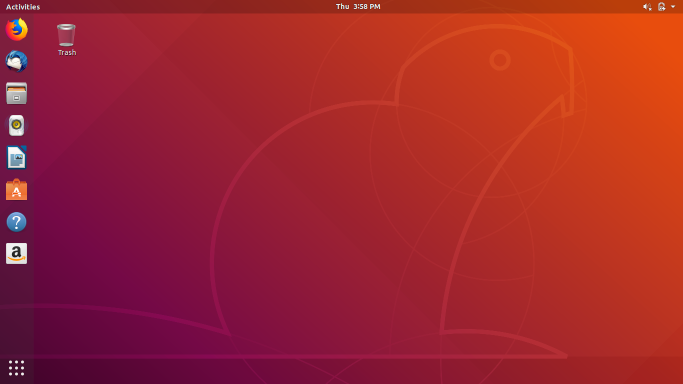 Ubuntu desktop screenshot: 18.04 desktop