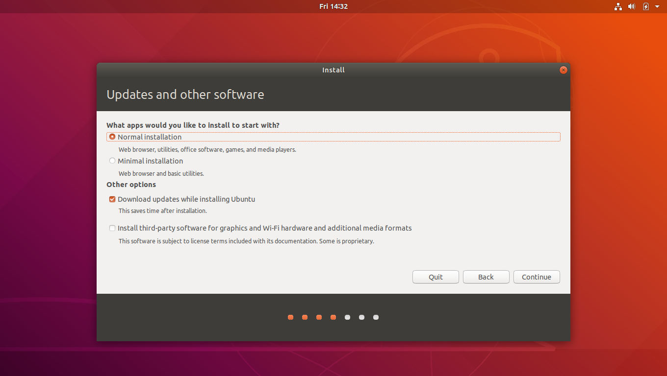 Ubuntu desktop screenshot: 18.04 ubiquity