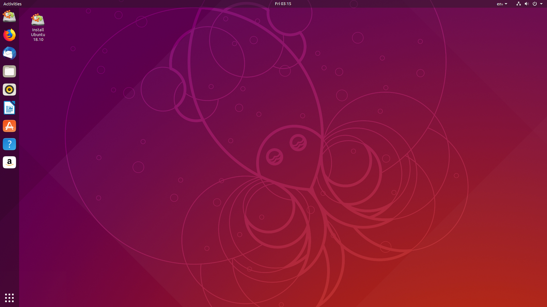 Ubuntu desktop screenshot: 18.10
