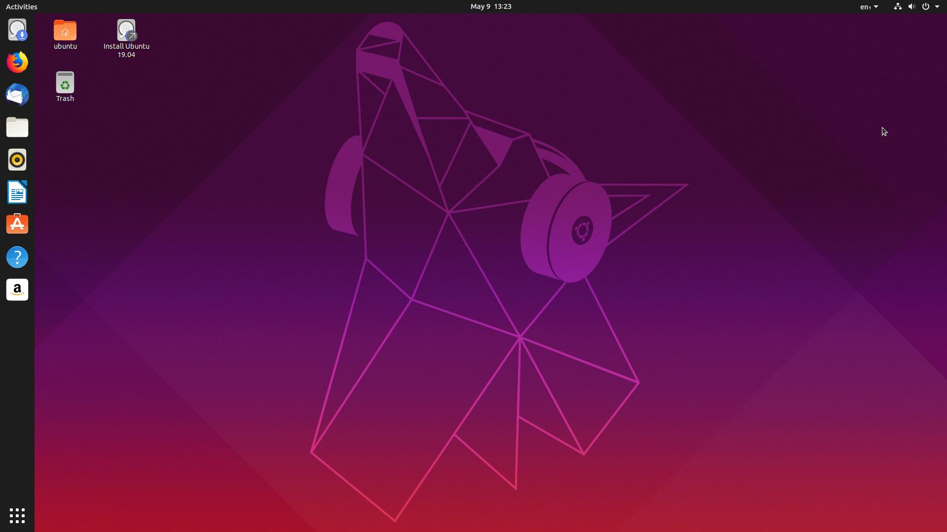 Ubuntu desktop screenshot: 19.04