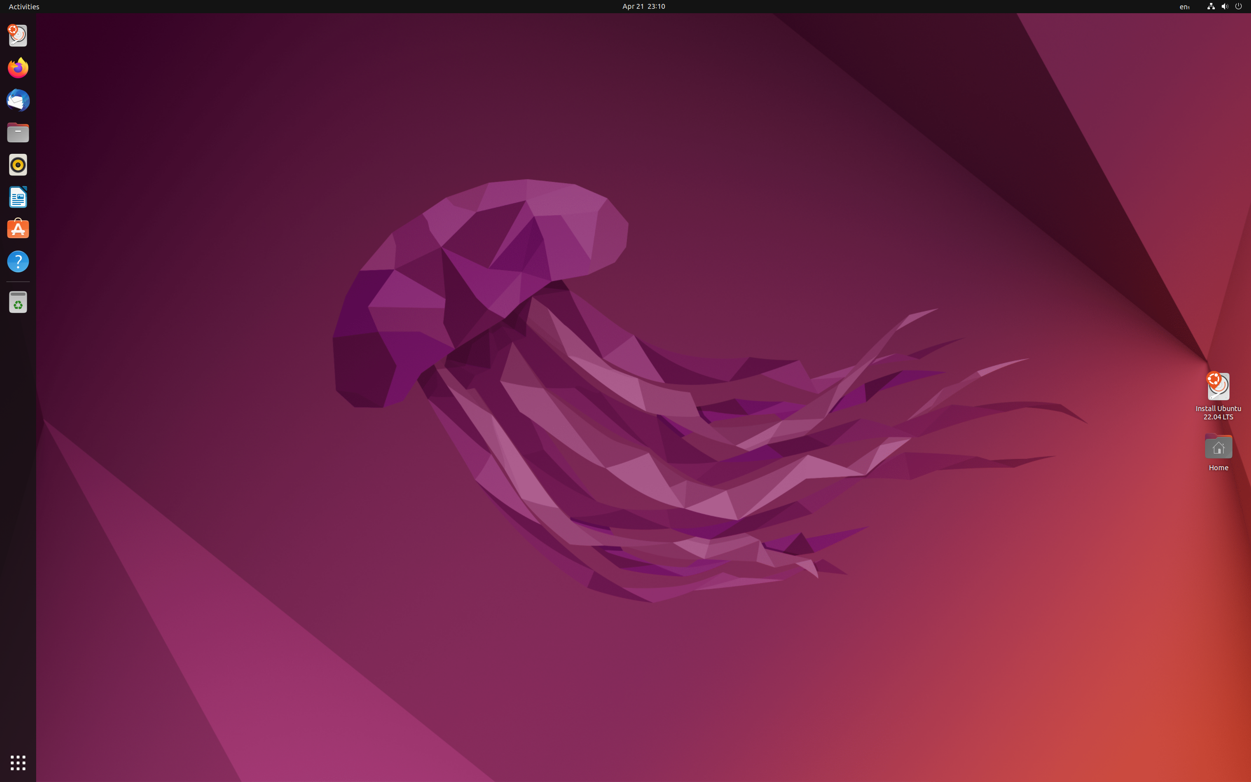Ubuntu desktop screenshot: 22.04