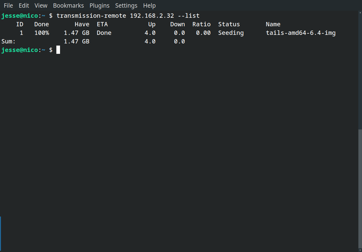 Ubuntu desktop screenshot: 24 core transmission