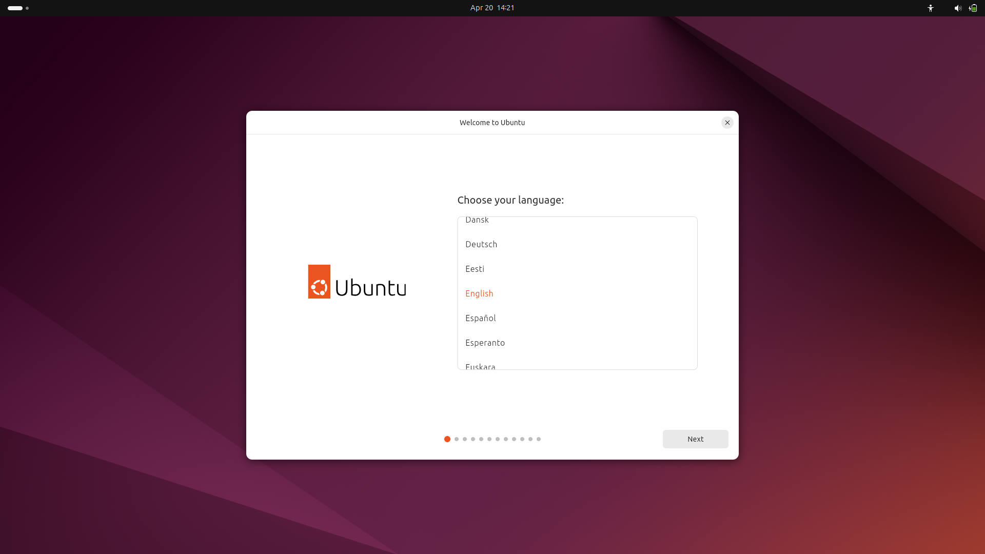 Ubuntu desktop screenshot: 24.04 installer
