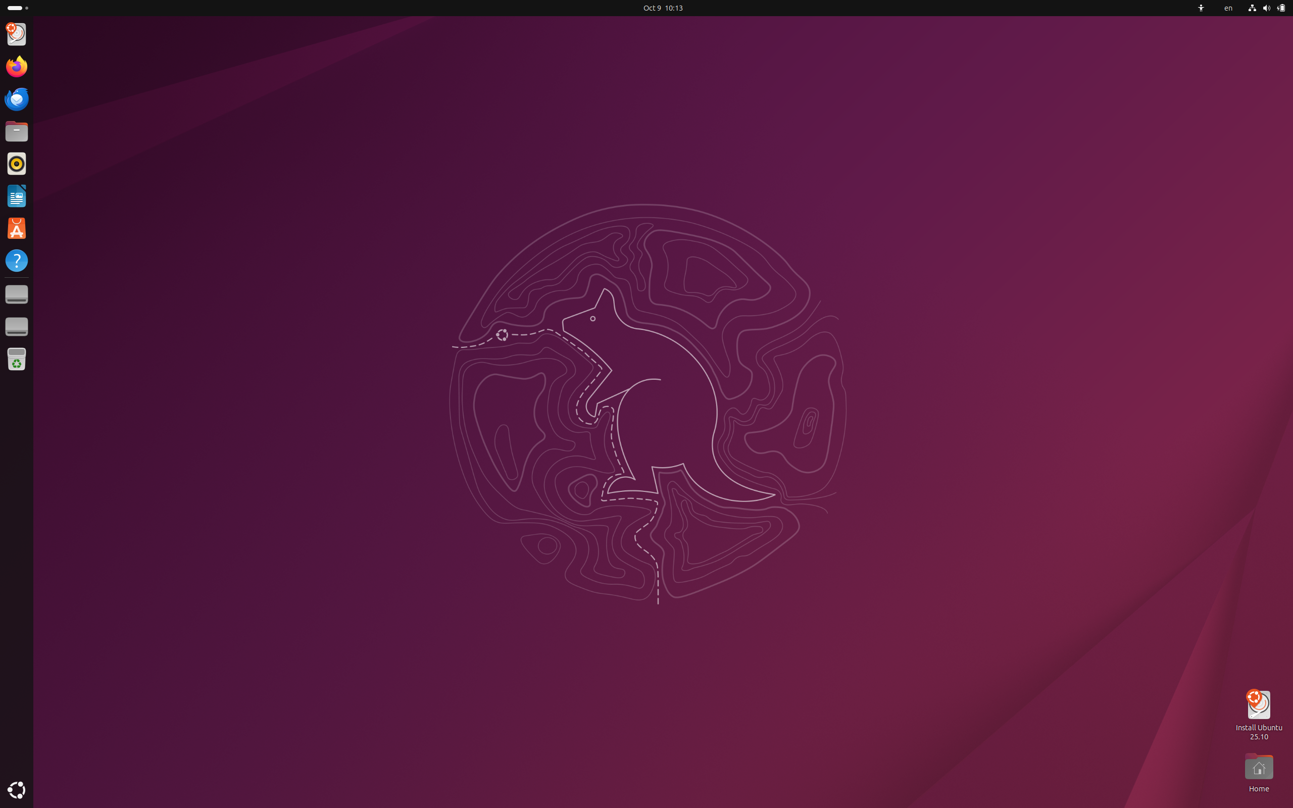 Ubuntu desktop screenshot: 25.10