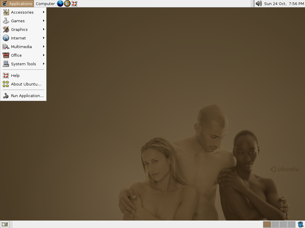 Ubuntu desktop screenshot: 4.10