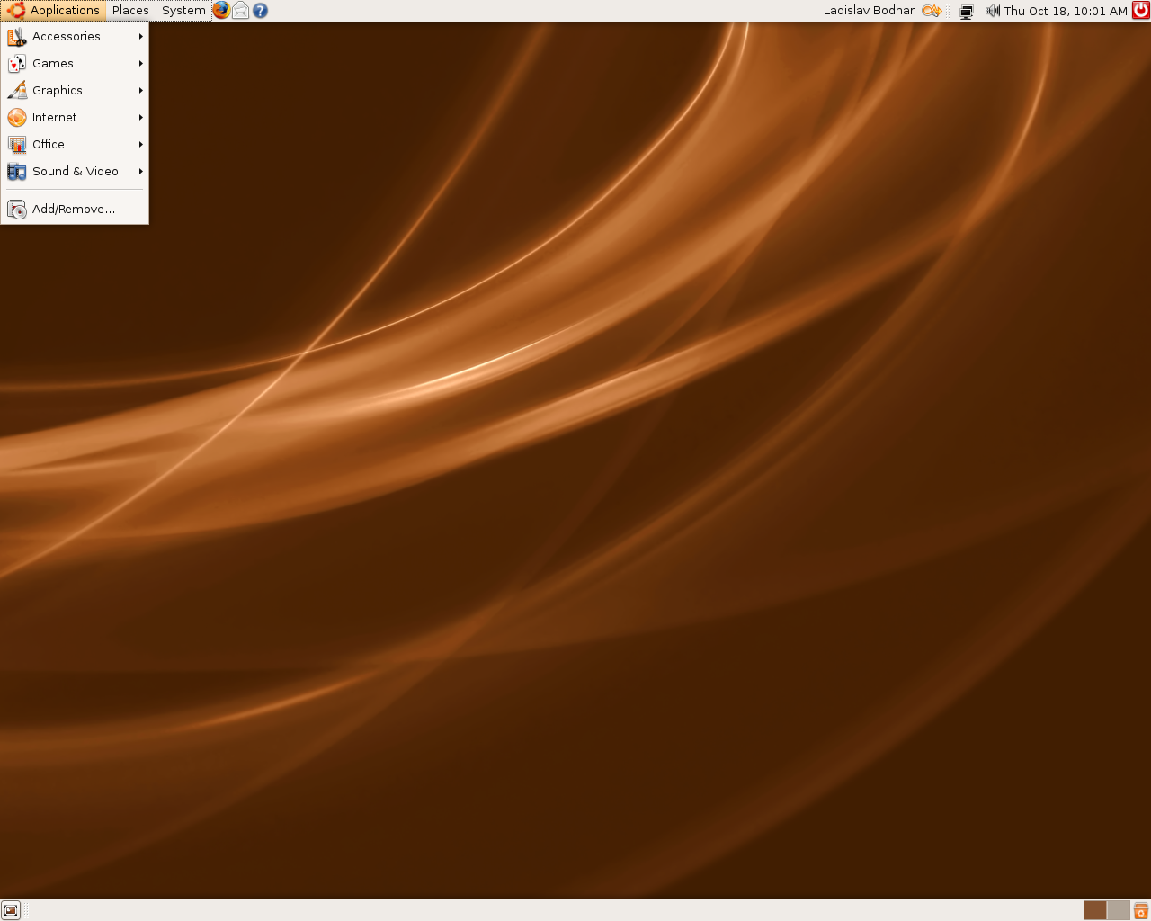 Ubuntu desktop screenshot: 7.10
