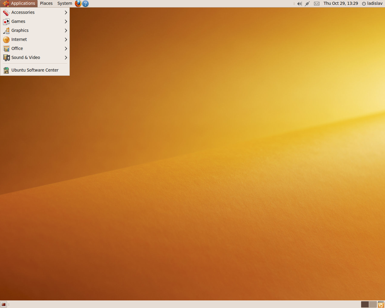 Ubuntu desktop screenshot: 9.10