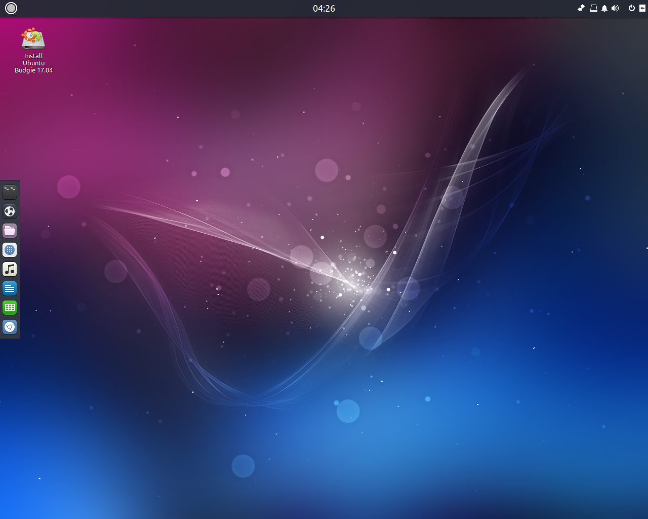 Ubuntu Budgie desktop screenshot: 17.04