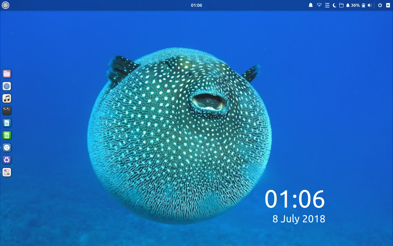 Ubuntu Budgie desktop screenshot: 18.04 final