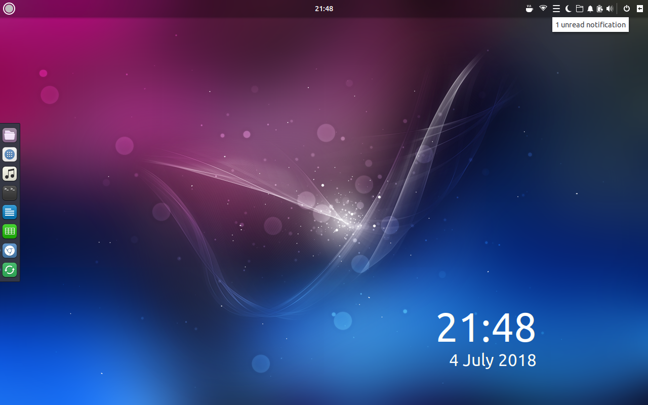 Ubuntu Budgie desktop screenshot: 18.04 first