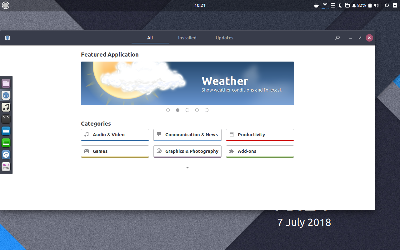 Ubuntu Budgie desktop screenshot: 18.04 software