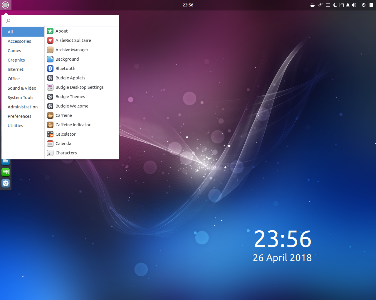 Ubuntu Budgie desktop screenshot: 18.04