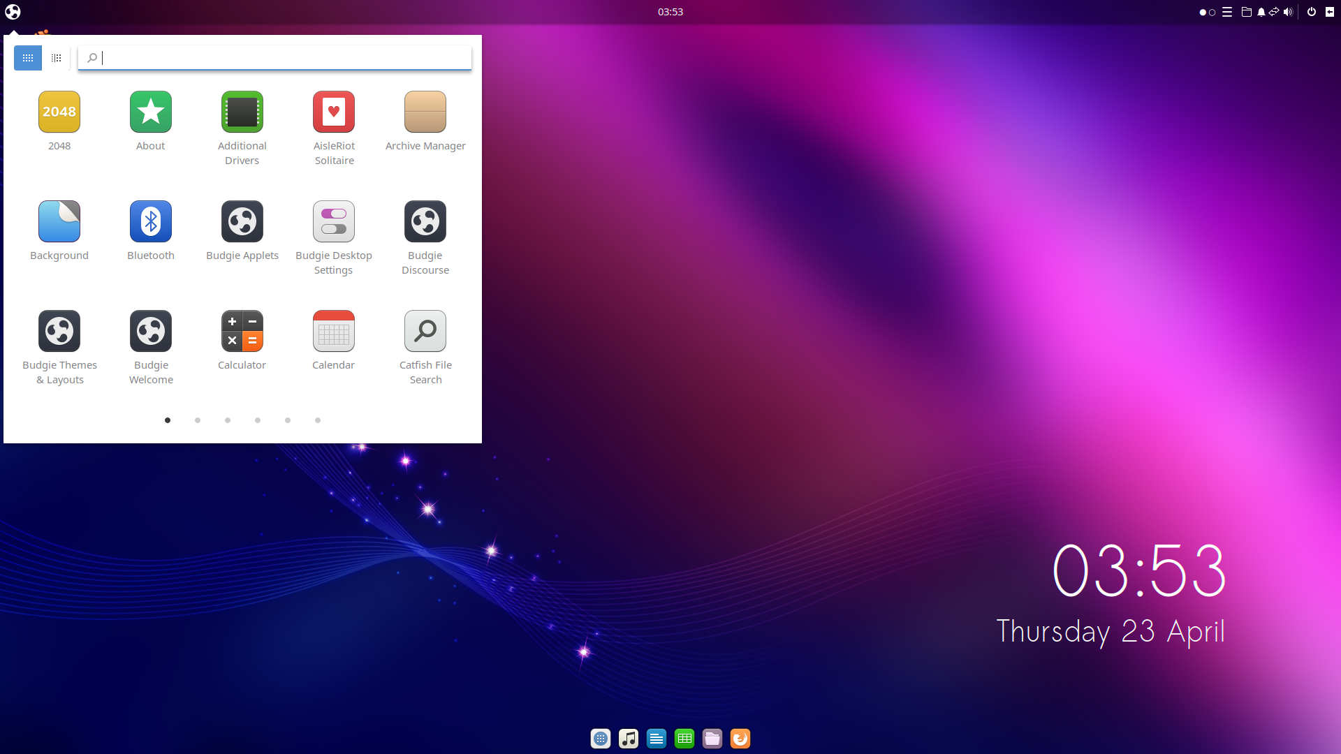 Ubuntu Budgie desktop screenshot: 20.04