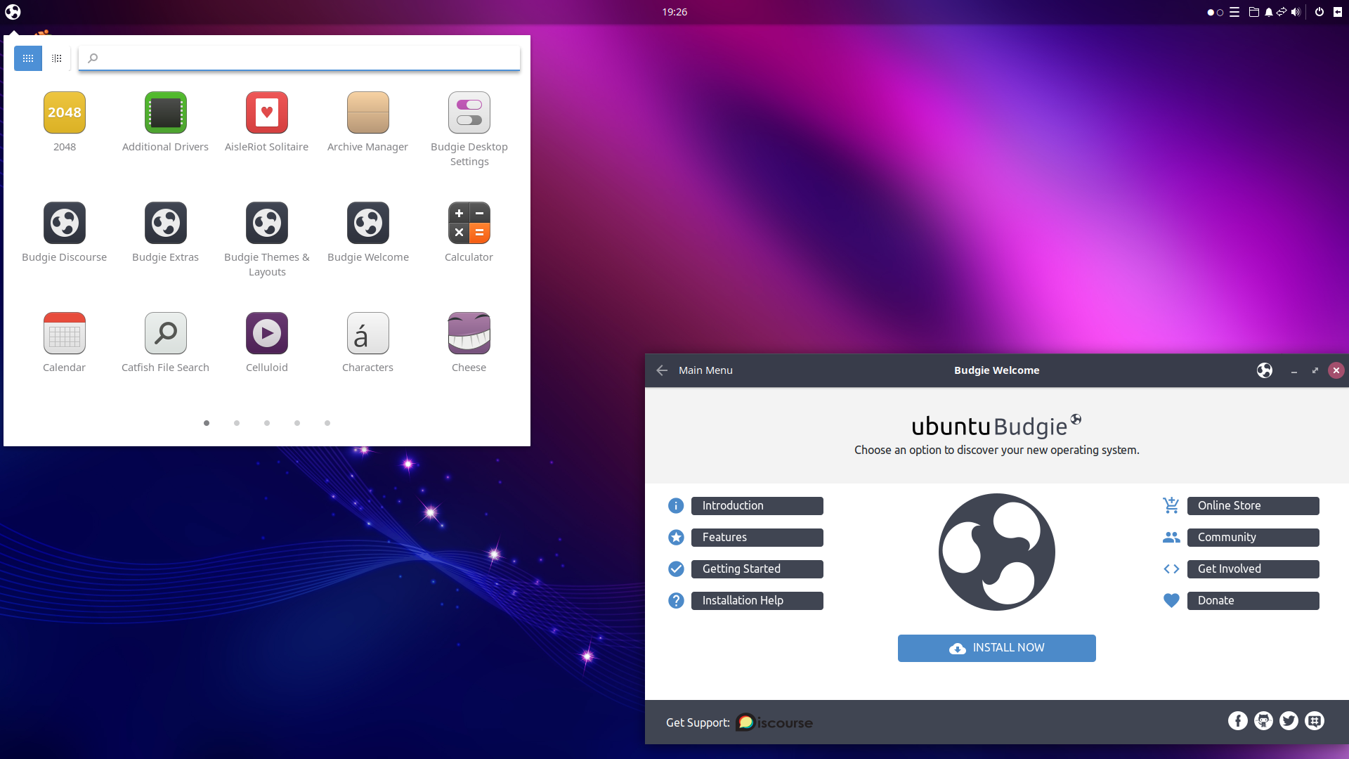 Ubuntu Budgie desktop screenshot: 20.10