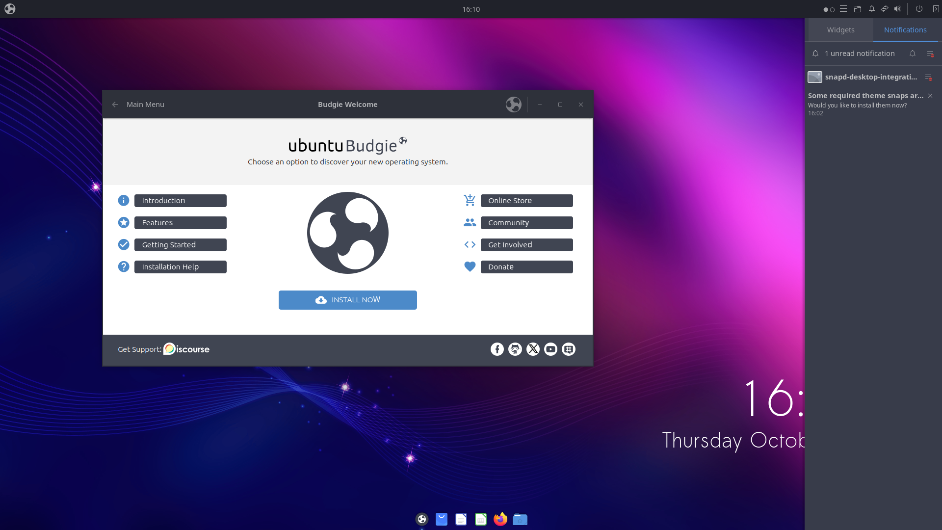 Ubuntu Budgie desktop screenshot: 23.10