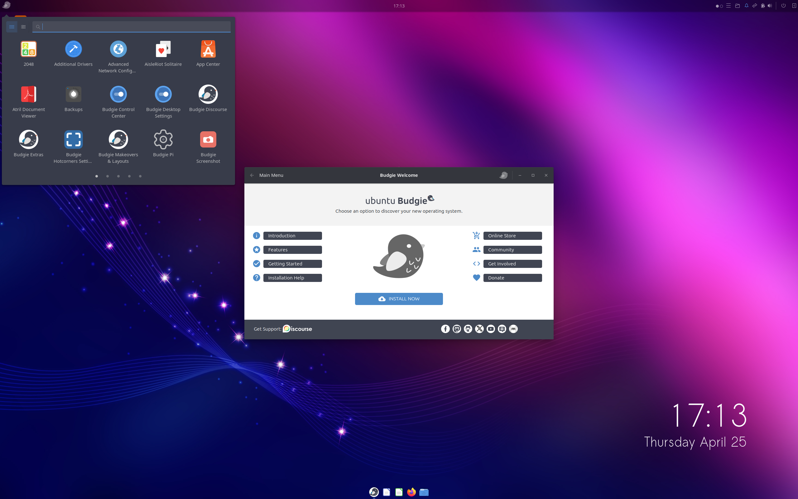 Ubuntu Budgie desktop screenshot: 24.04