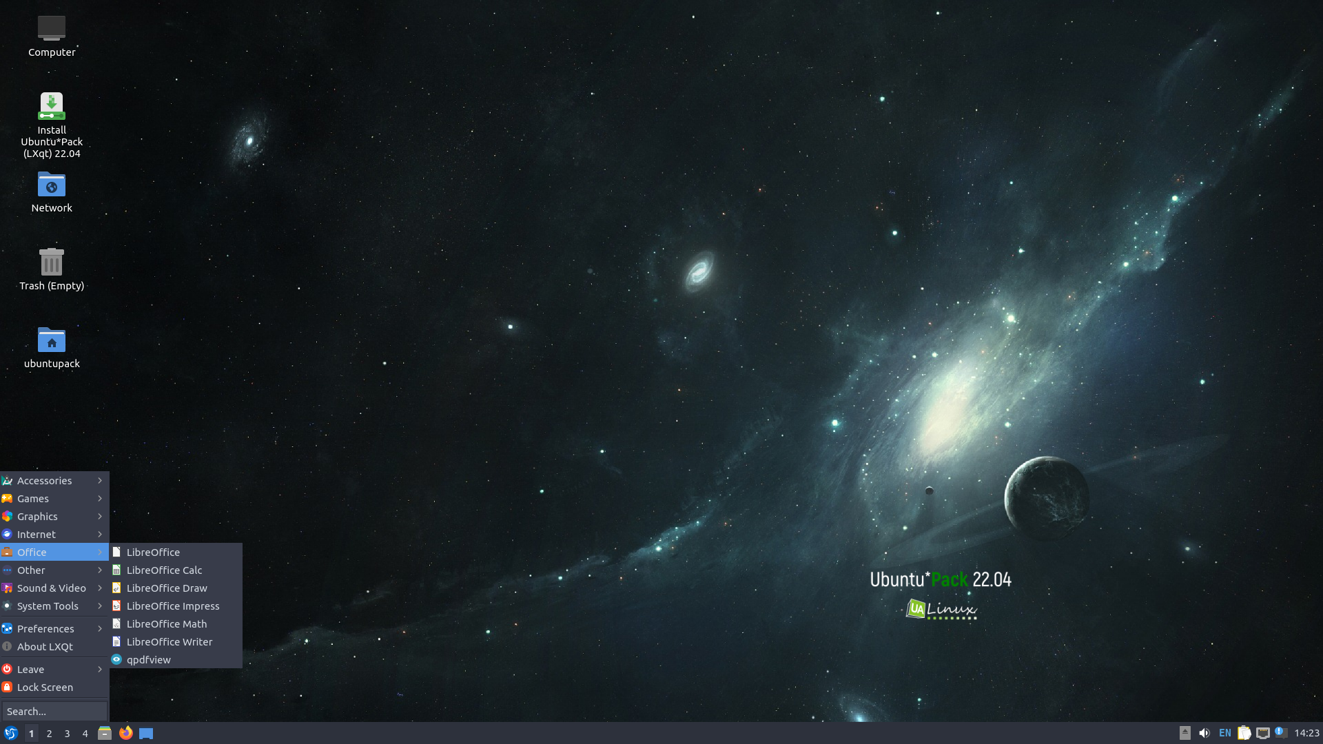 Ubuntu Pack desktop screenshot: 22.04