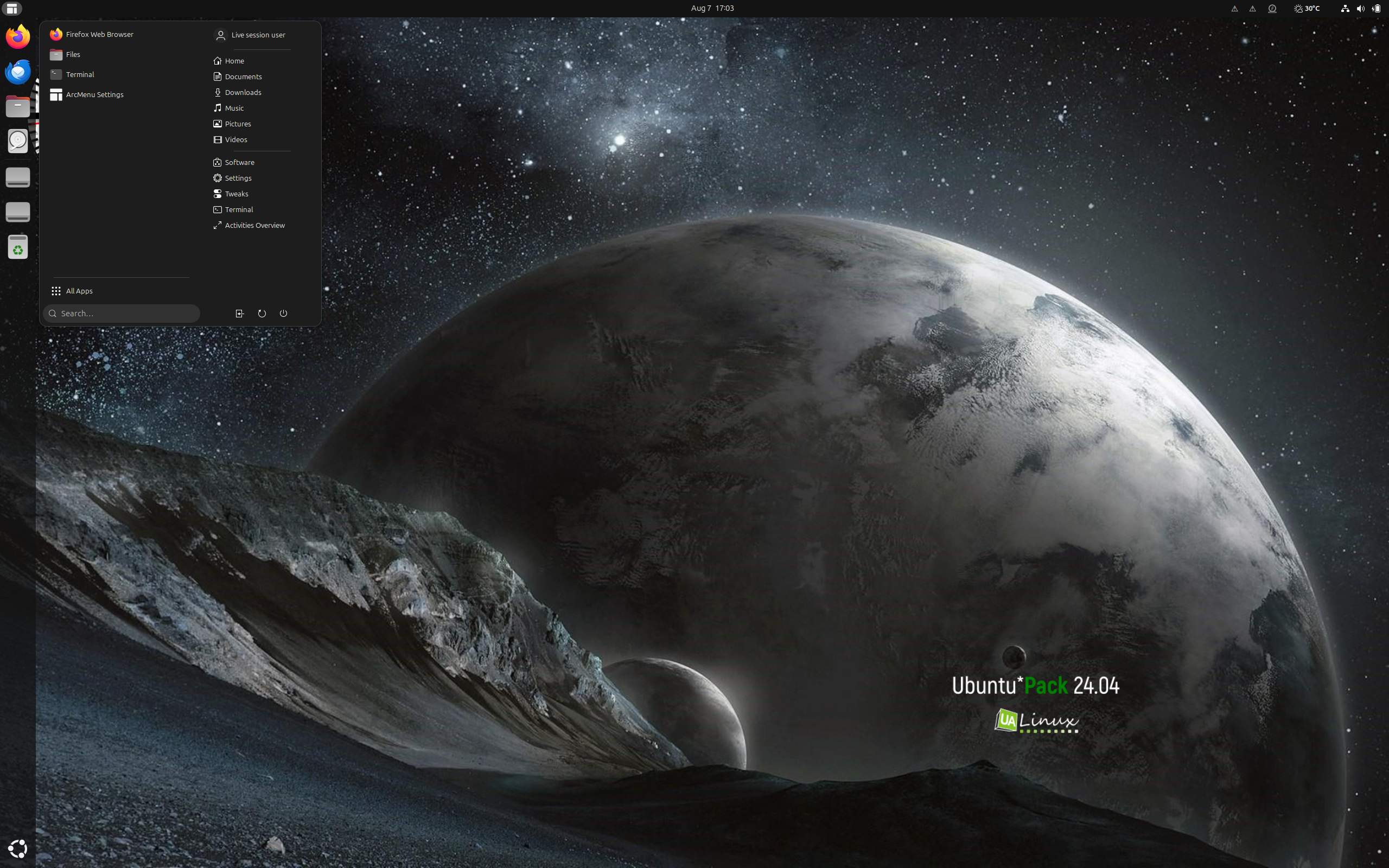 Ubuntu Pack desktop screenshot: 24.04 gnome