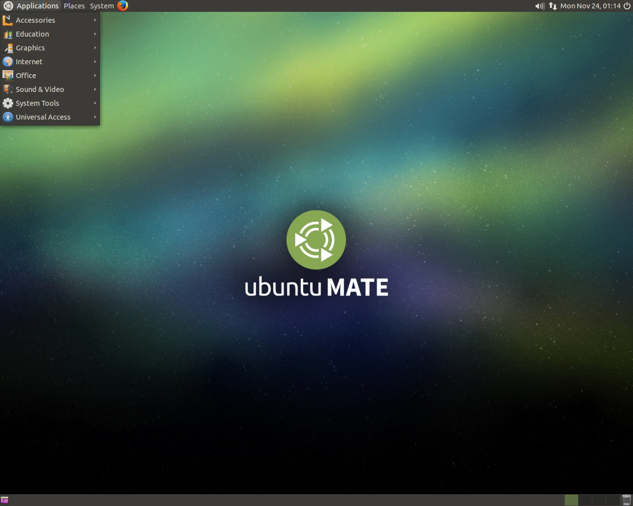Ubuntu MATE desktop screenshot: 14.10