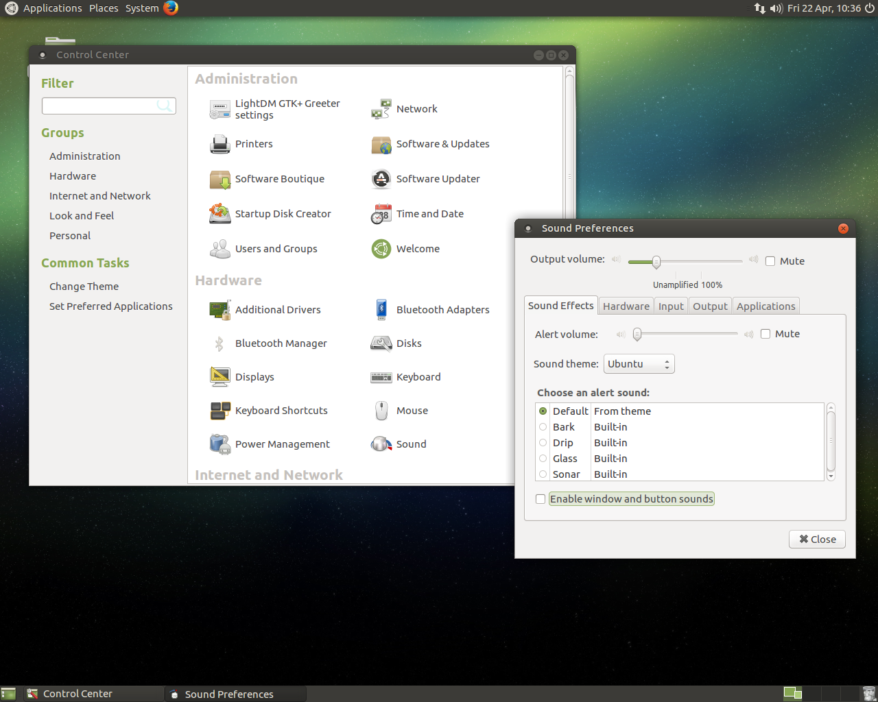 Ubuntu MATE desktop screenshot: 16.04 settings