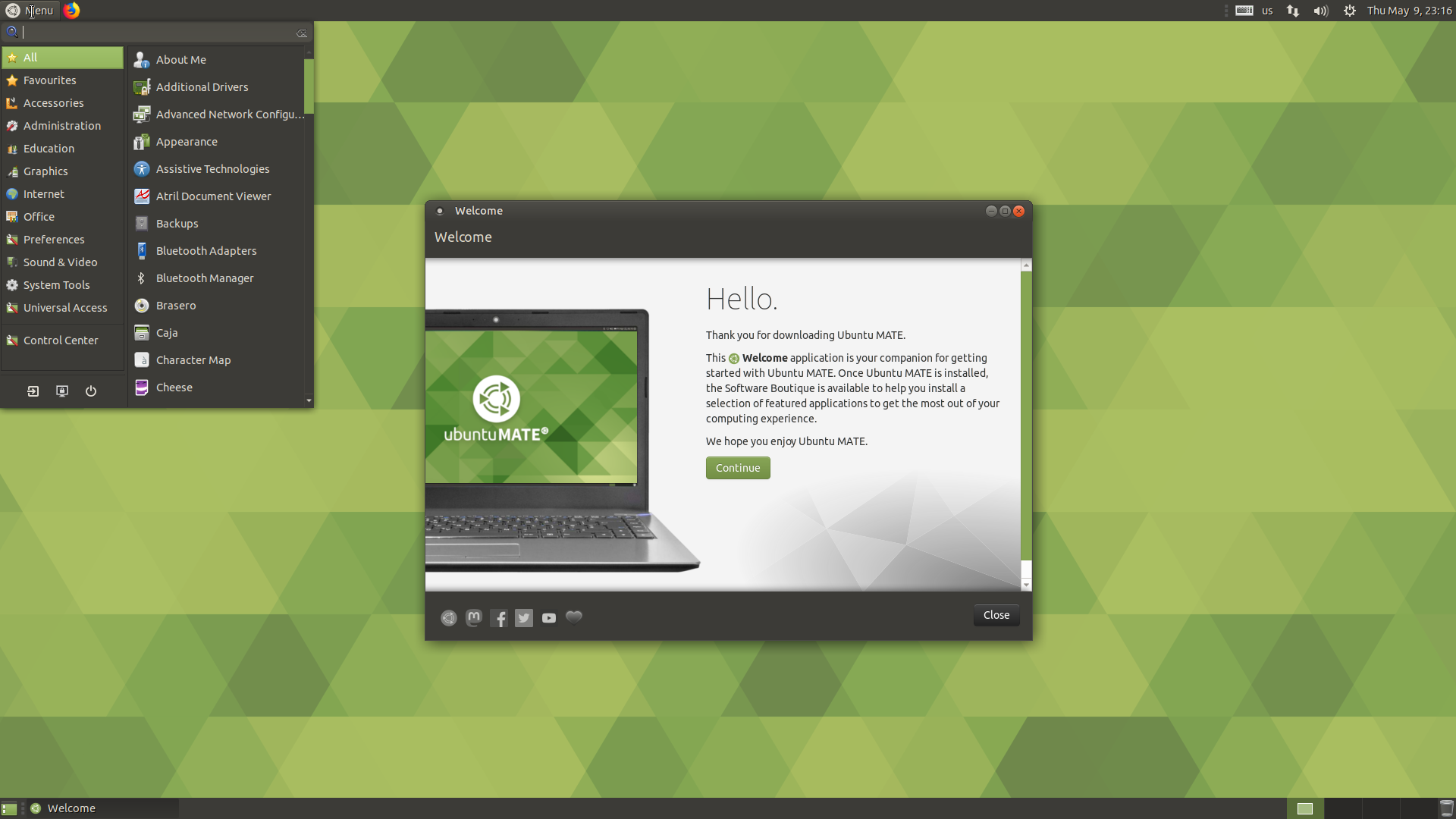 Ubuntu MATE desktop screenshot: 19.04