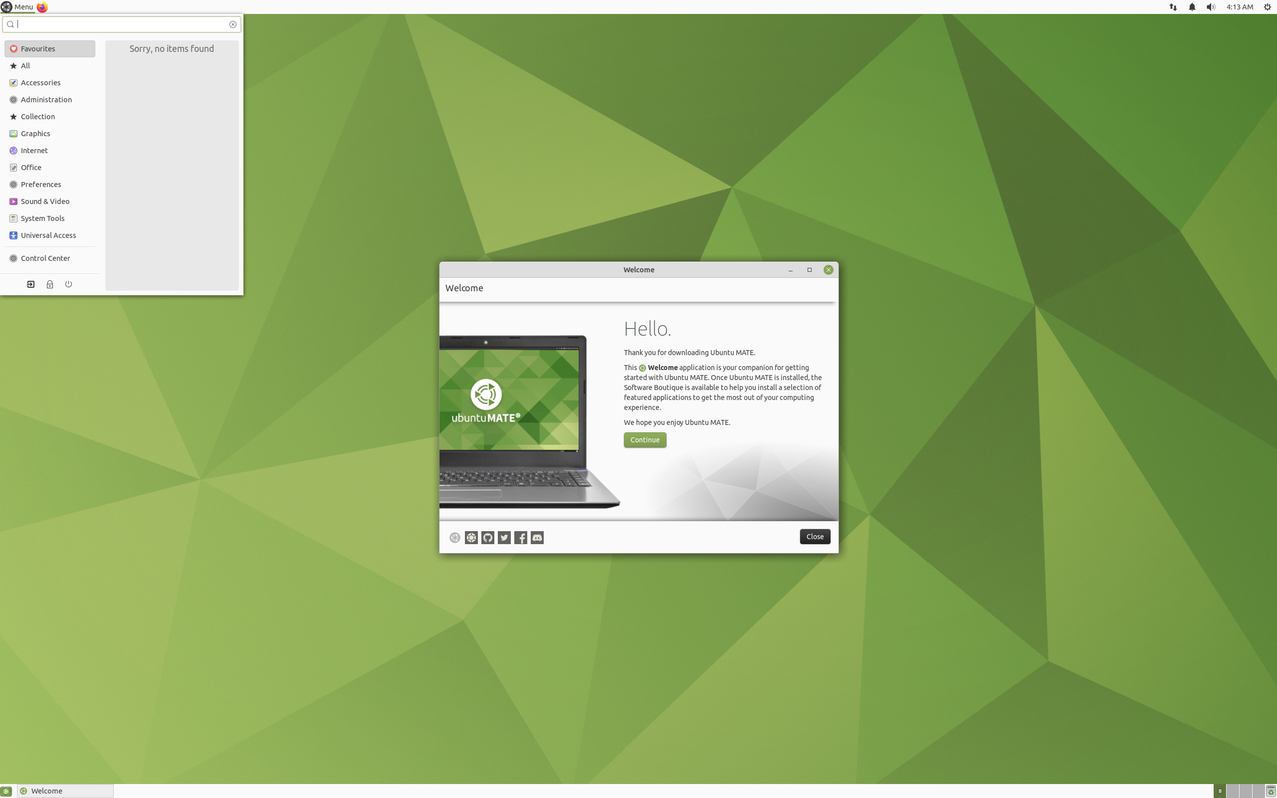Ubuntu MATE desktop screenshot: 21.10