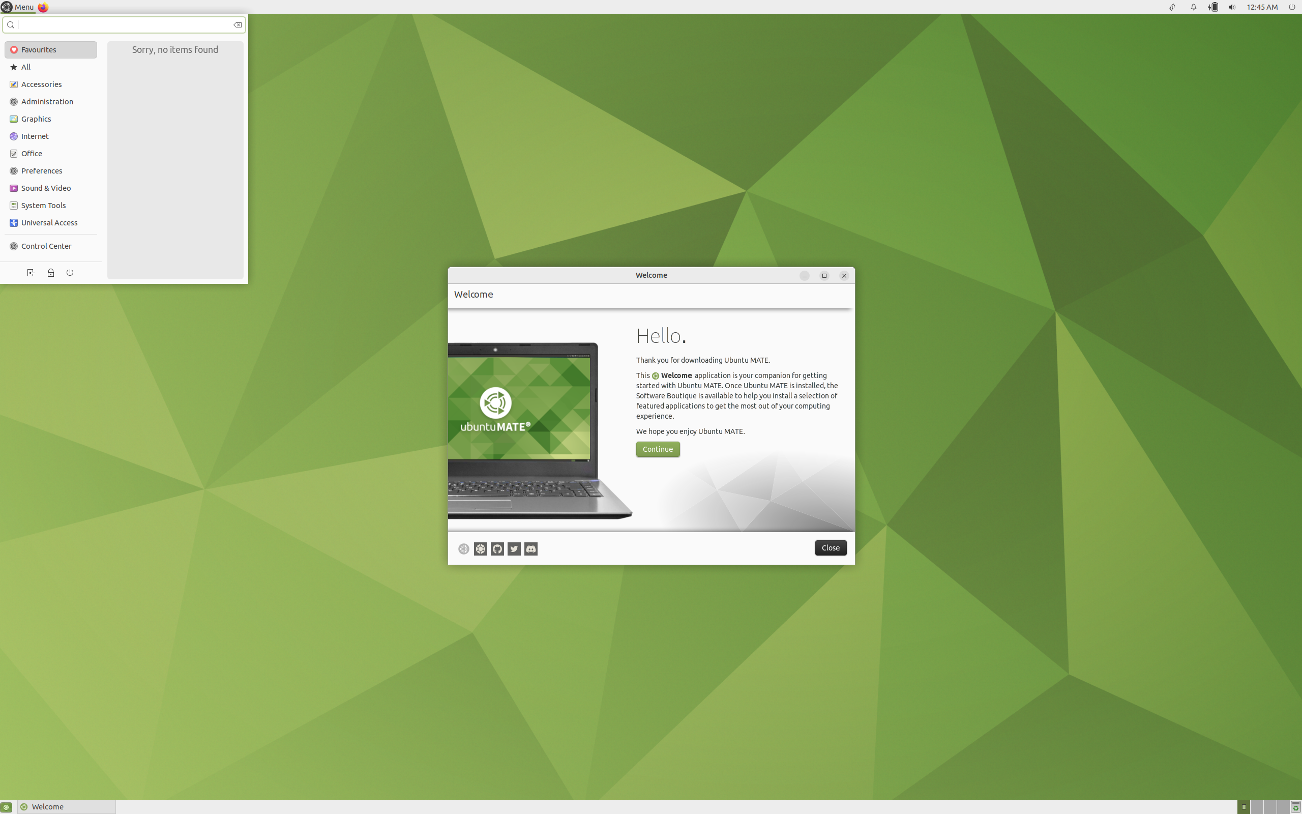 Ubuntu MATE desktop screenshot: 22.10