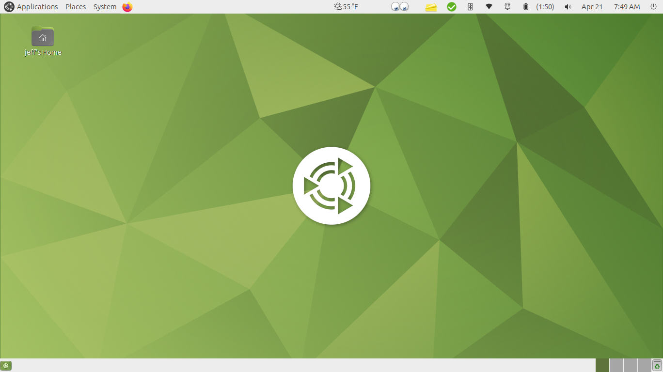 Ubuntu MATE desktop screenshot: 25.04 gnome 2 panel
