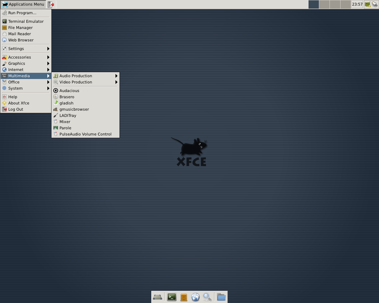 Ubuntu Studio desktop screenshot: 11.10