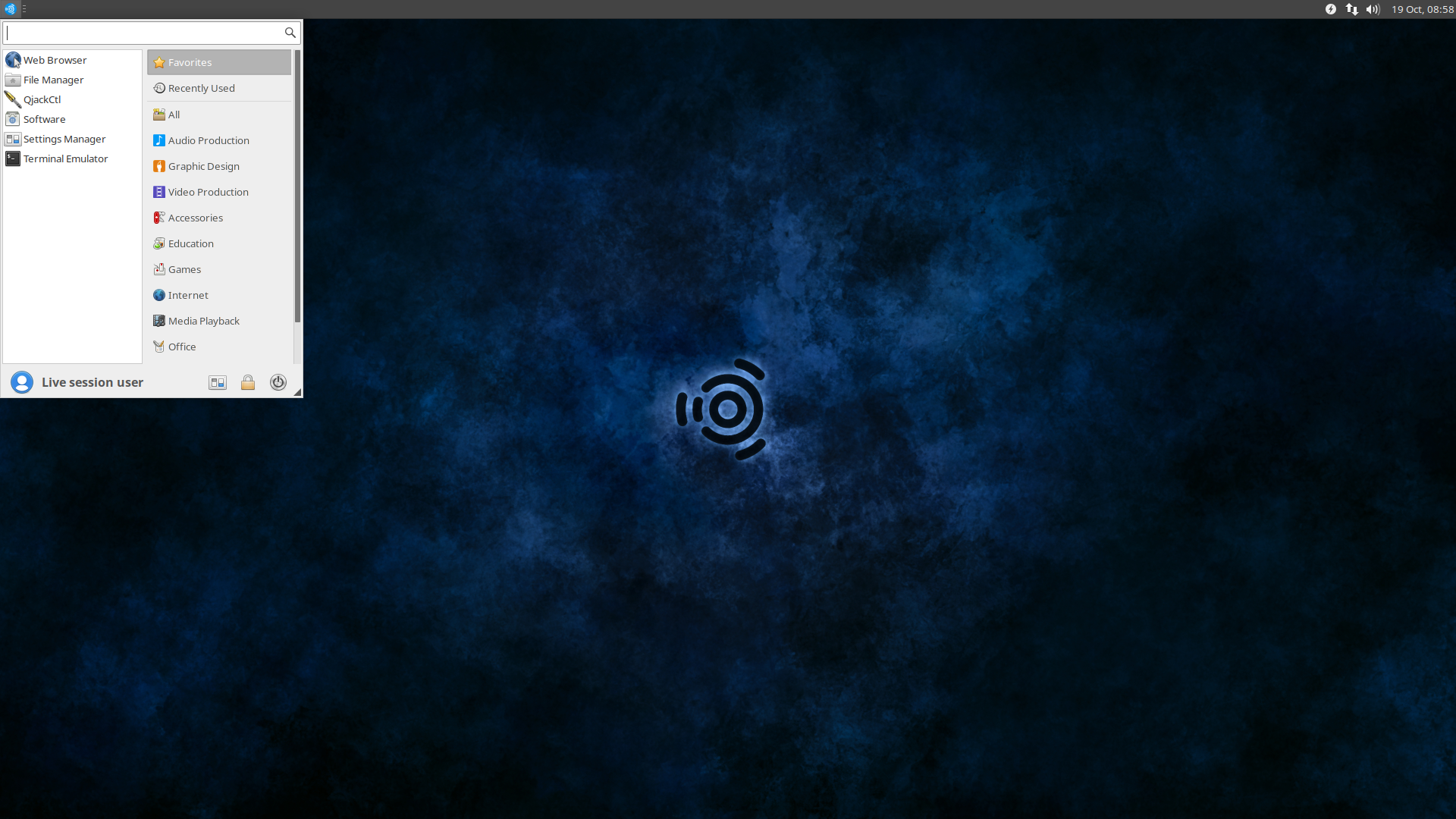 Ubuntu Studio desktop screenshot: 18.10