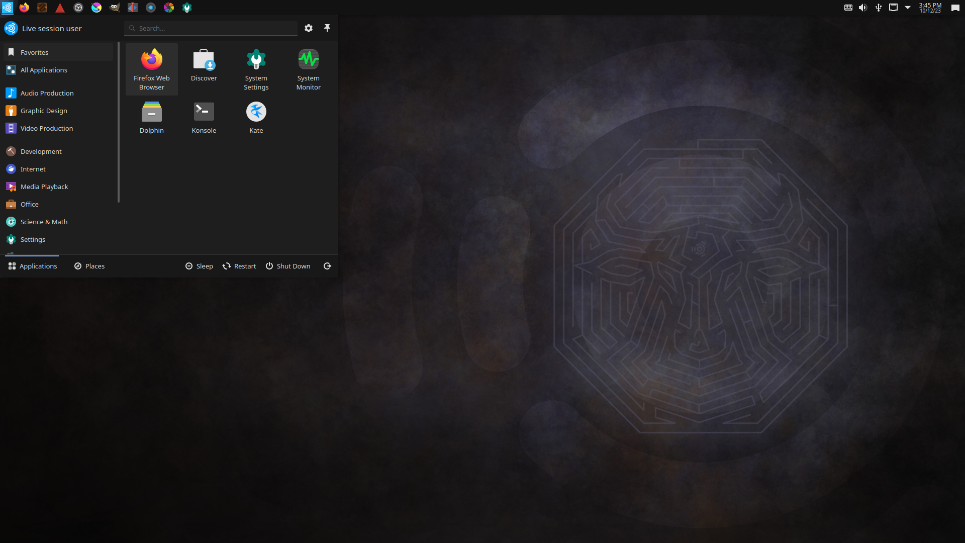 Ubuntu Studio desktop screenshot: 23.10