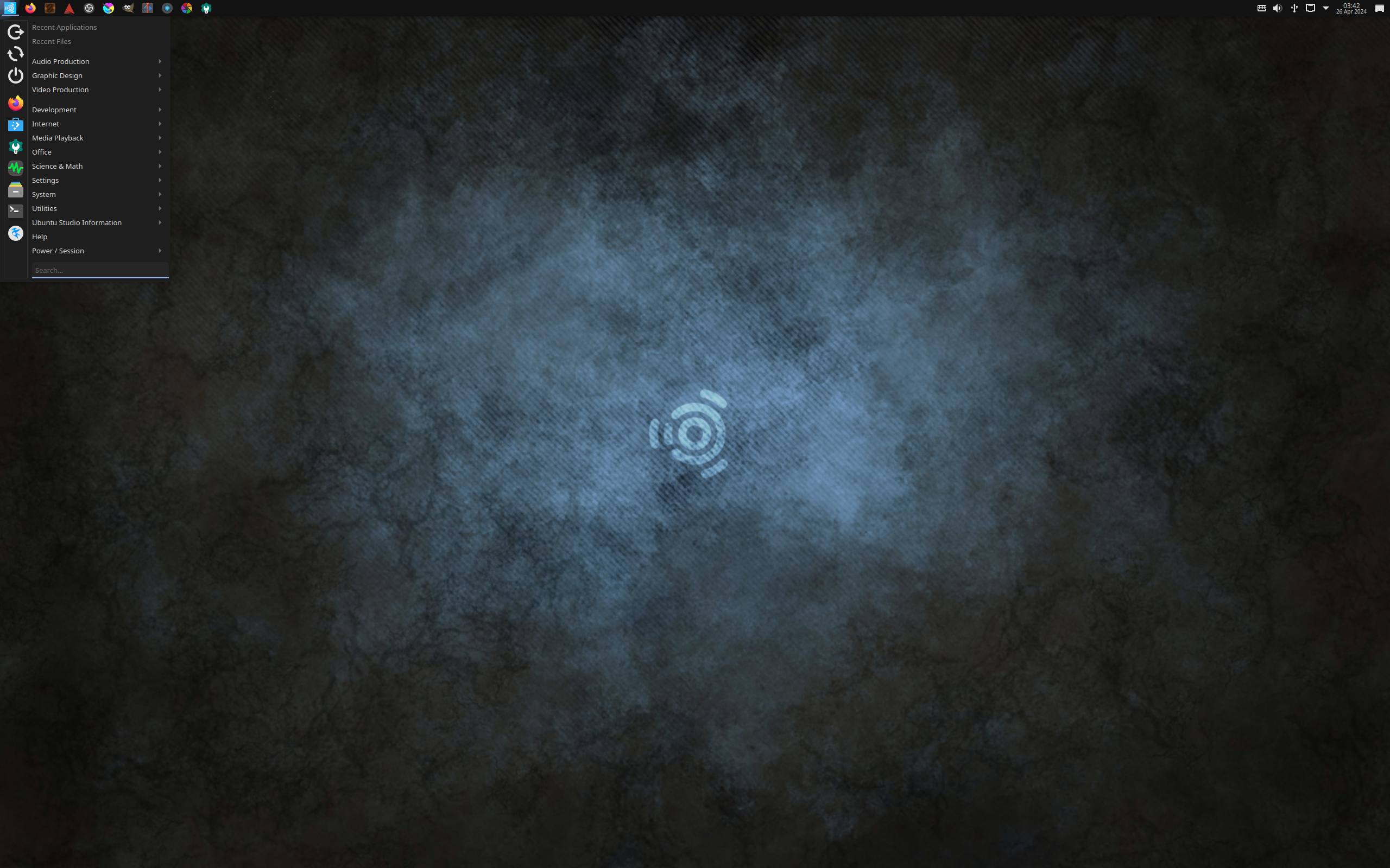 Ubuntu Studio desktop screenshot: 24.04