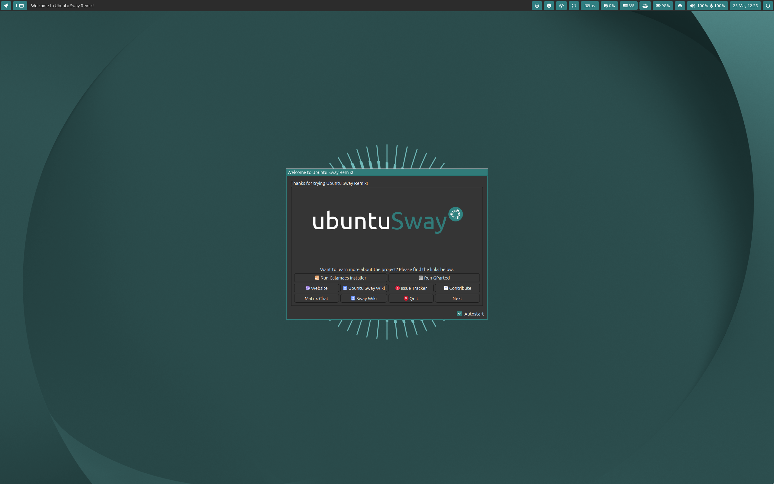 Ubuntu Sway desktop screenshot: 26.04