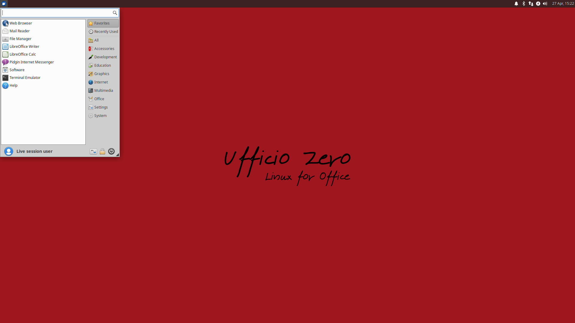 Ufficio Zero desktop screenshot: 1.0 beta