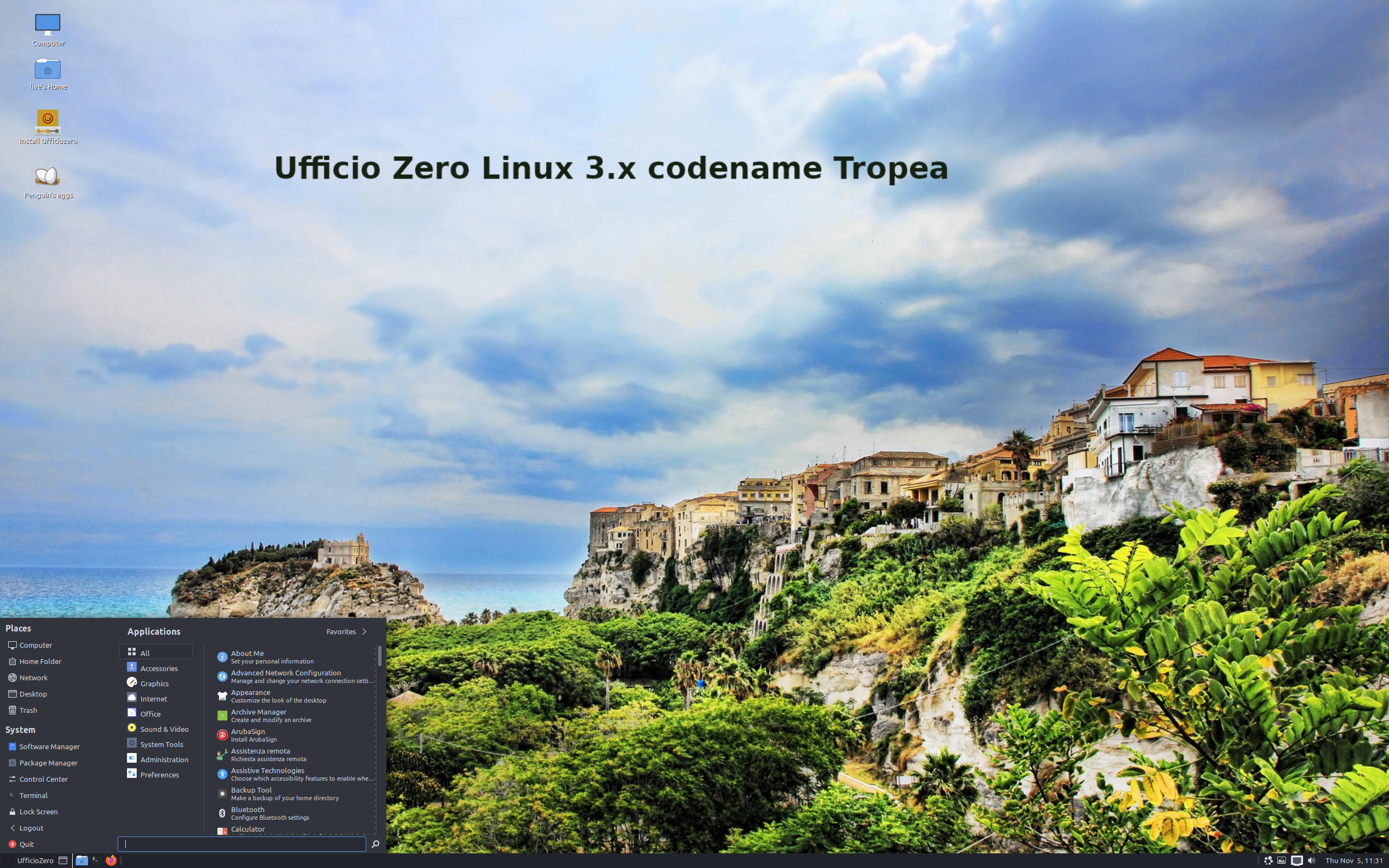 Ufficio Zero desktop screenshot: 3.0 tropea