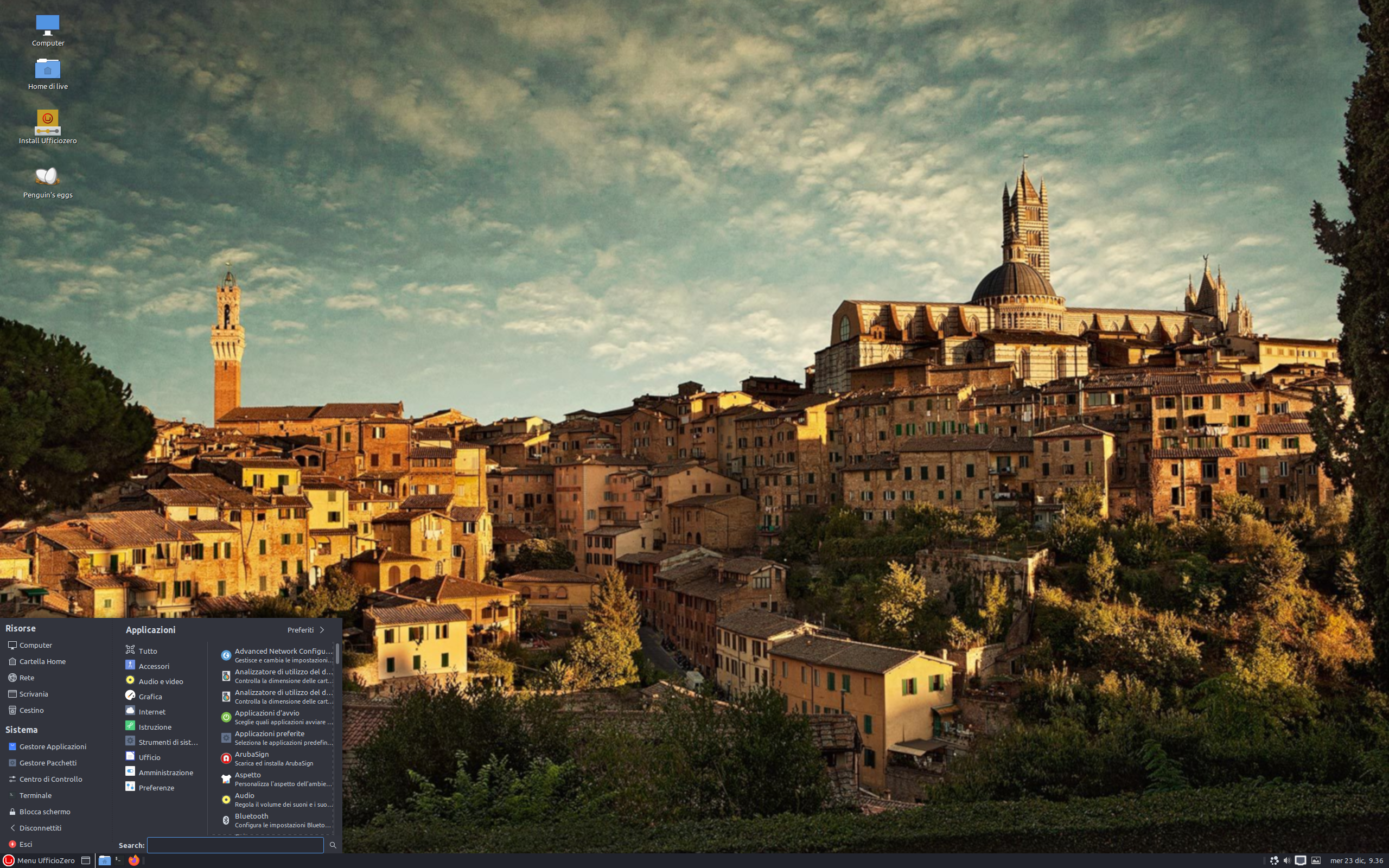 Ufficio Zero desktop screenshot: siena