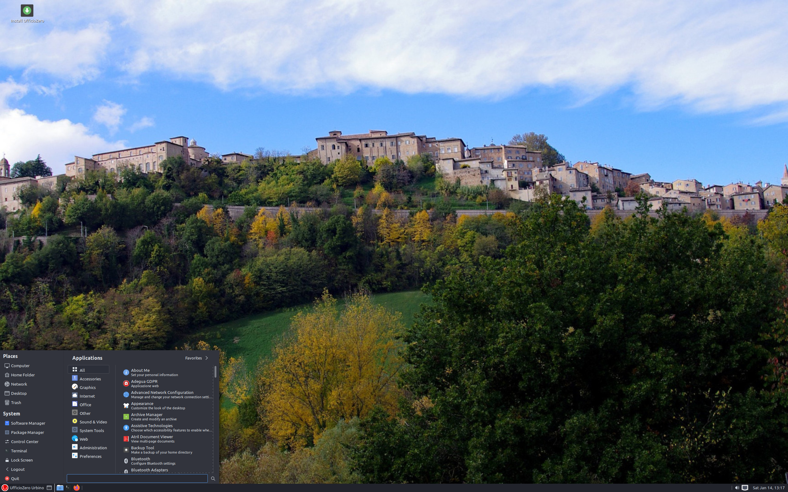 Ufficio Zero desktop screenshot: urbino 4.1.1